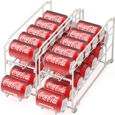 China Stackable Organizer Viable Household Items Beverage Soda Can Dispenser Rack for sale