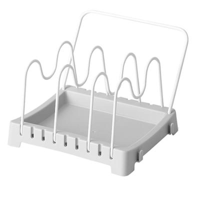 China Viable Adjustable Organizer Pan and Pot Lid Rack for Kitchen for sale