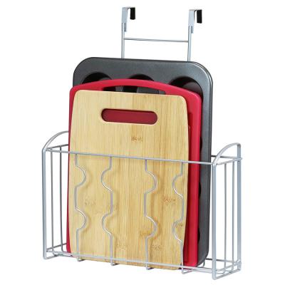 China Viable Over Cabinet Door Organizer Holder for Cutting Boards, Baking Trays, Pans for sale