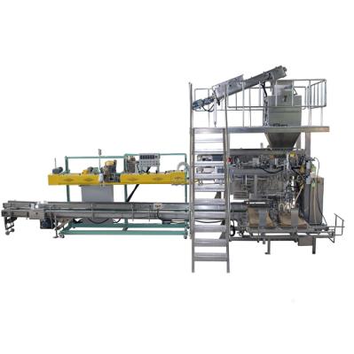 China 25kg Food Bag Filling Machinery Equipment With Conveyor And Sewing Machine For Cooking Food Ingredients for sale