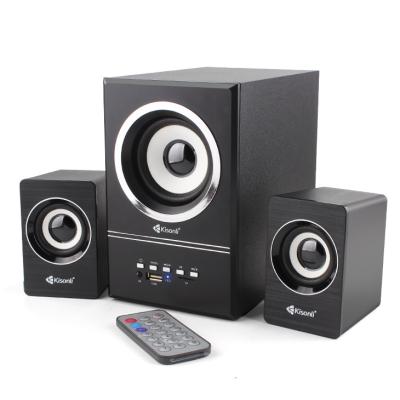 China kisonli 2.1Home Theater System Multimedia Speaker 2.1 PORTABLE Speakers with BT Remote Control for sale