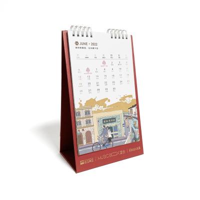 China Superb 2021 September 2022 Planner Table Tent Desk Calendar 2021 Print Desk Organizer Wall Calendar With Logo for sale