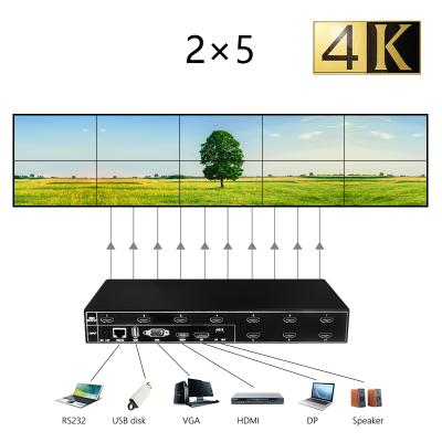 China Multi Signal 4K 2X5 Video Wall Controller 1x8 1x9,1x10 2x5 Splicing TV Wall Controller Video Wall Processor for sale