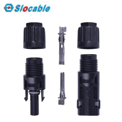 China High Quality Waterproof Power Slocable IP68 PPO Copper Tin Plated PV Solar Panel Connector for sale