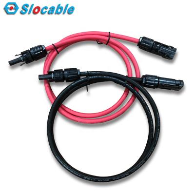 China Power Station Slocable 1500V 10AWG Solar Panel Extension Cable with IP68 Female and Male Connector Waterproof Connector for sale