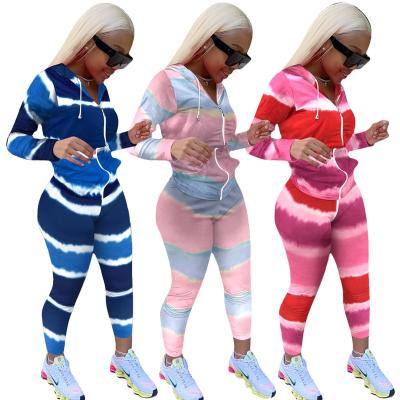 China Autumn Leisure Breathable Sports Suit Elastic 2 Piece Women's Fashion Sports Suit Women's Suit for sale