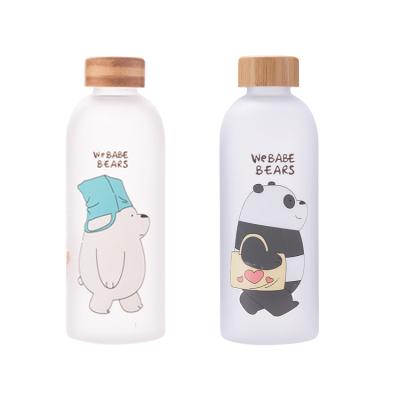 China BPA Free Viable Plastic Water Bottles Custom Logo Print Cartoon Cute Plastic Bottle For Water for sale