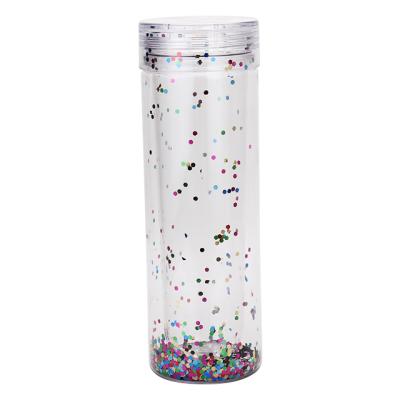 China High Quality Reusable Wall Mounted Glitter Sport Bottle Promotion Customized Viable Double Insert Bottle for sale