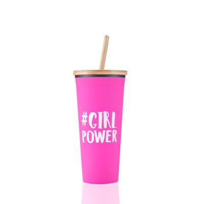 China Viable Fashion Custom Cute Wholesale 22OZ Printed Portable Plastic Tumbler Cup With Lids And Straws for sale