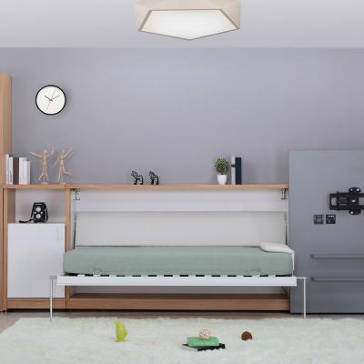 China Modern Space Saving Hidden Structure Design Tv Murphy Wall Bed With Linked Backrest And Self-Retracting Legs for sale