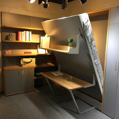 China Foldable Optional Murphy Bed Queen Size Wall Bed With Desk And Shelf For Different Requirement for sale