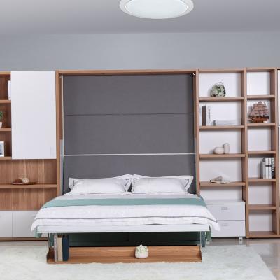 China Murphy Bed Folding Hidden Foldaway Murphy Beds Wall Beds With Side Shelf and Sofa for sale