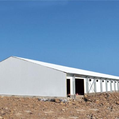 China Prefab House Steel Structure Chicken House With Tunnel Ventilation System for sale