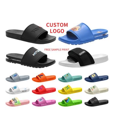 China Fashion Trend OEM Custom Black Slides Footwear Sandal PVC,Custom Logo Slippers Men Plain Blank Slide Sandal,Slippers Custom Logo Slide Sandal for sale