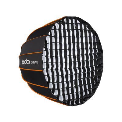 China Godox Aluminum Qr-p70 70cm Quick Release Parabolic Deep Softbox + Honeycomb Grid for Bowens Mount Studio Flash for sale