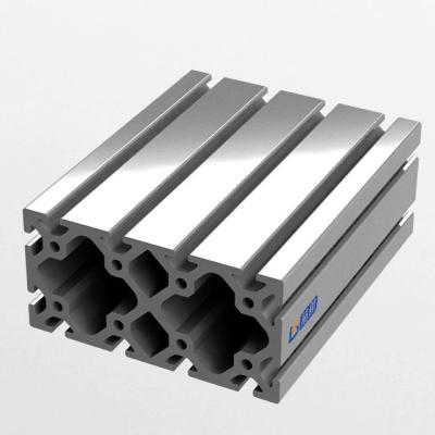 China Robot Barrier Industrial Extruded Aluminum Profile 80160 European Standard V-slot Workbench Frame 6063-T5 Silver Material for sale