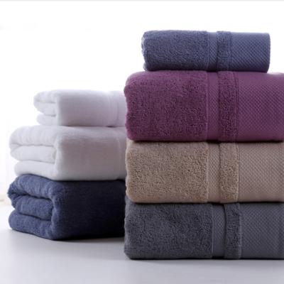 China Simply 70x140cm 100% Cotton Soft Terry Bath Towel Customs for sale