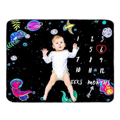 China Design 100x120cm Morden Milestone Blanket Photo Prop Prop Cloth Infant Boy Girl Waterproof Newborn Photography Props Props for sale