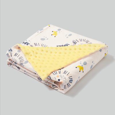 China Wholesale Custom Waterproof Polyester Soft Fleece 100% Minky Stitch Baby Blanket for sale