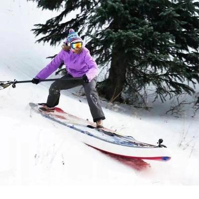 China Custom Made Red-Pink Unisex Snowboard Inflatable Snow Air Board On Ski Slopes for sale