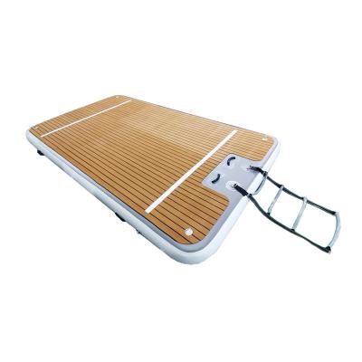 China New Material PVC Drop Stitch Fabric Floating Inflatable Dock Platform For Jet Ski /Yacht/Boat for sale