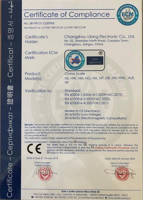 CE - Changzhou Lilang Electronic Co., Ltd.