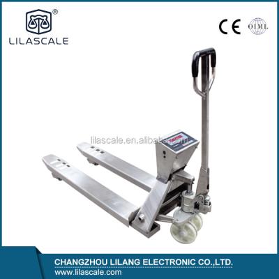 China 3T stainless steel pallet scale with optional 2.5t indicator and printer for sale