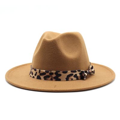 China Wholesale Picture Fake Wool Felt Fedora Hat For Men Different Color Brim Felted Hat Cap For Women for sale