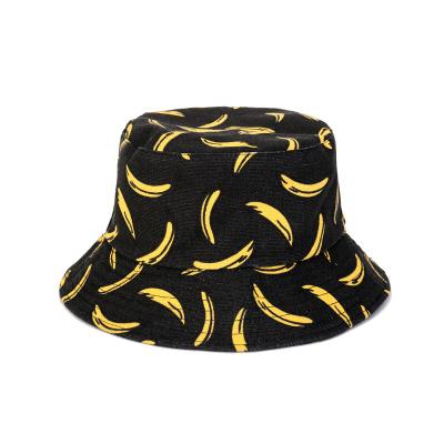 China Wholesale Custom Plush Fisherman Bucket Hats Cotton Fishing Cute Bucket Hat Banana Picture Bucket Hats for sale