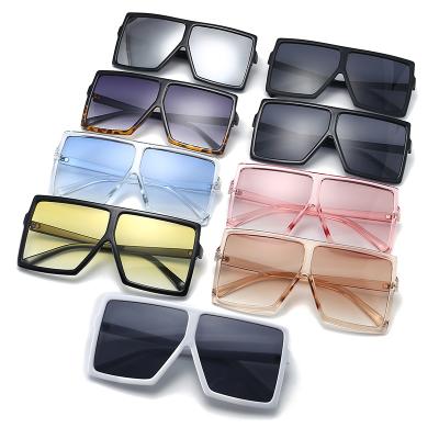 China Fashion Sunglasses Retro Custom Vintage Square Oversized Glasses Fashion Sunglasses Big Shades Eyewear for sale