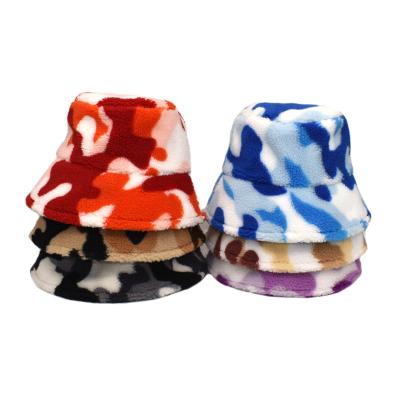 China 2021 best-selling plush camouflage printed autumn winter plush fisherman hats women outdoor warm hats thickened cold winter hats for sale