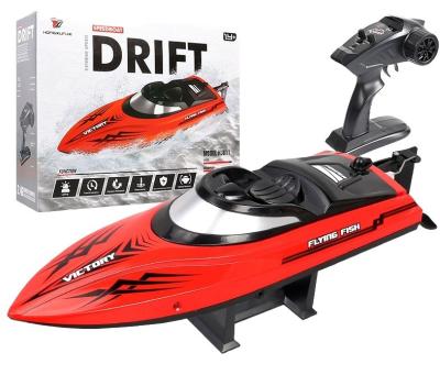 China Anti overturning function HongXunJie High Speed Racing Boat 2.4GHz 20+ MPH 25Km/h Waterproof Remote Control Boat Outdoor Toys for Adult and Kids for sale