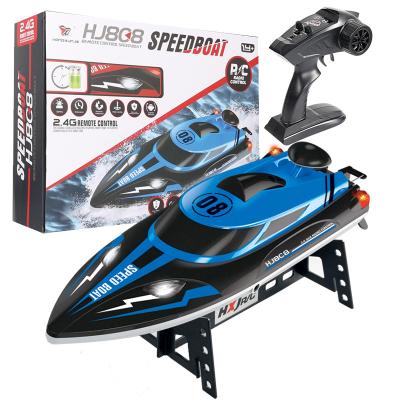 China Anti overturning function 25km/h High Speed RC Boat Lower Power Alarm Remote Control Boats Suitable for Pool and Lake Adventure Racing Boat Toys for Boys for sale