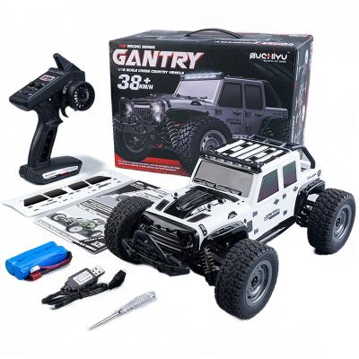 China Full-time 4WD System 2022 Hot Product 16103 Kids Gift 2.4G Remote Control Off Road Jeep 38Km/h High Speed RC Car Toys With Led Light for sale