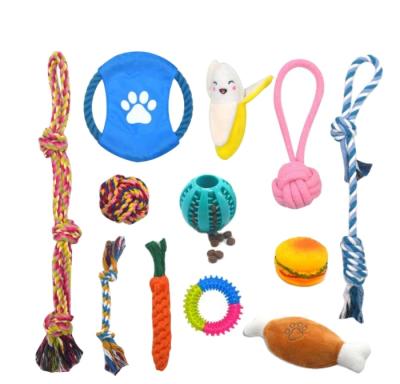 China Sustainable Cotton Relieves Stress 12 Pack Dog Rope Toys Dog Toys Sets 12 Pack Rope Toy For Dogs for sale