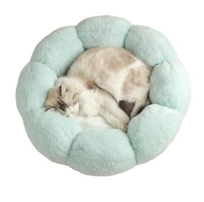 China Stocked Pet Beds For Sale Online Medium Dogs Washable Thickened Flower Shape Dog Pet Mat Cat Pet Beds for sale