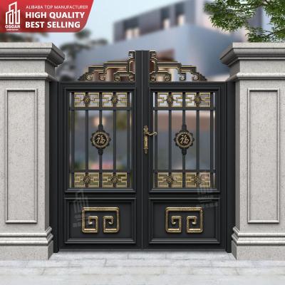 China Italian Modern Commercial Easily Assembled Outside Galvanized Exterior Wrought Iron Driveway Electronic Sliding Automatic Gates for sale