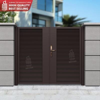 China Easily Assembled Modern Custom Villa Aluminum High Quality Wrought Iron Driveway Gate Automatic Sliding Gates High Quality Sliding for sale