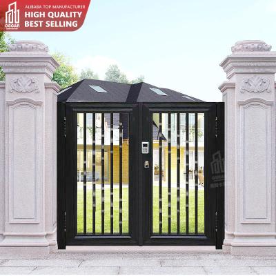 China Easily Assembled Customization Luxury Decorative Private Professional Customized Aluminum Swing Door Welded Cast Aluminum Doors for sale