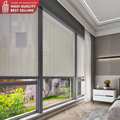 China UV Protection Hotel Roller Blind All Color Size Motorized Roller Shade Remote Control Customized Window for sale