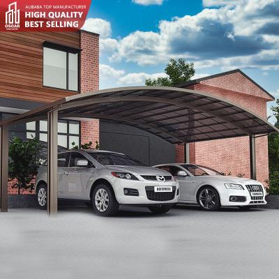 China China Wholesale UV-Resistance Portable Waterproof Garage Rain Shelter Aluminum Car Parking Lot Fireproof Roofing Material for sale