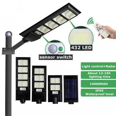 China Lighting Fixtures 2021 Modern Outdoor Super Thin Motion Sensor Control Waterproof 300 Watt Solar Street Light For Outdoor for sale