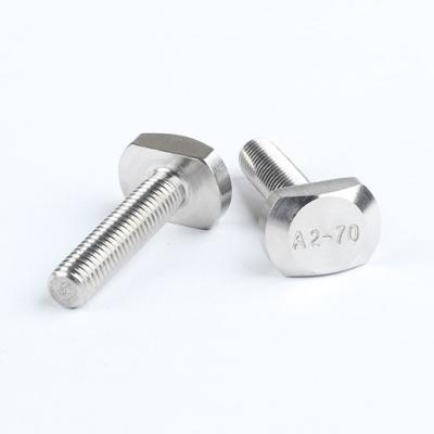 China Stainless Steel GB 37 Bolts For T-slot 304 Stainless Steel A2-70 Passivated Diameter M5-M12 for sale