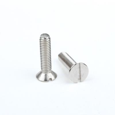 China Flat Slotted Countersunk Head DIN 963 Screws 304/316 Passivated Titanium Chinese Standard Stainless Steel Plain M1.6-M10 GB 68 for sale