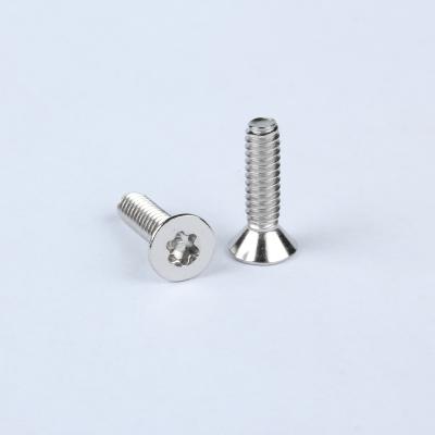 China ASME B 18.3 Flute Socket Flat Countersunk Head Cap Screws 304 Stainless Steel Passivated Diameter 6#-32 Length 3/8&1-1/4 for sale