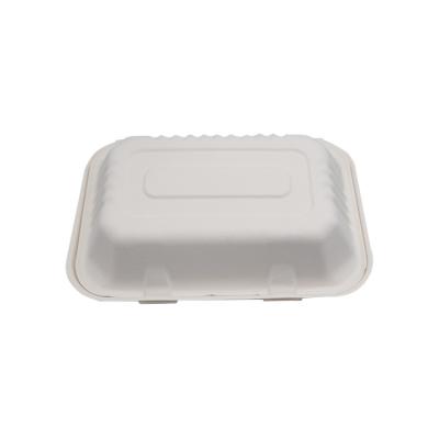 China Disposable Biodegradable Bagasse Food Box Biodegradable Take Away Food Box for sale