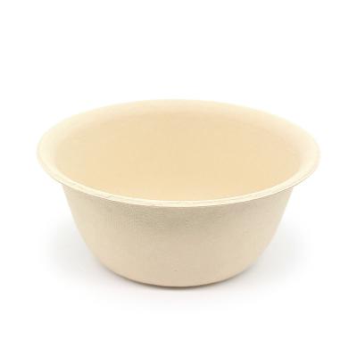 China Biodegradable Disposable Compostable Biodegradable Bamboo Cutlery Sets Fiber Bowl for sale