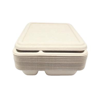 China Factory Sale Biodegradable Biodegradable Fiber Food Disposable Bamboo Tray Various Tray Lid for sale