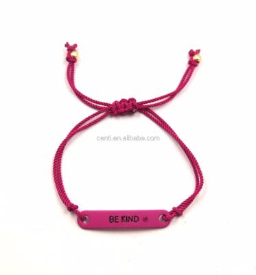 China Metal+cord inspired bracelet be lovable bracelet braided string bracelet for sale