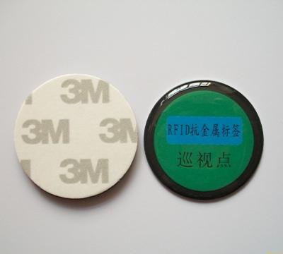 China 25MM PVC On Metal RFID Tags HF Epoxy Tag NFC Sticky With ISO 14443A Mifare S50 for sale